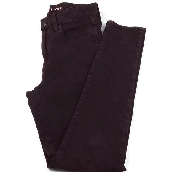 American Eagle Womens Jeans Sz 6 Purple Plum The‎ Hi Rise Jegging 360 Stretch - Picture 1 of 14